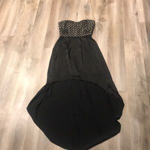 BCBG Black and Tan HighLow Dress